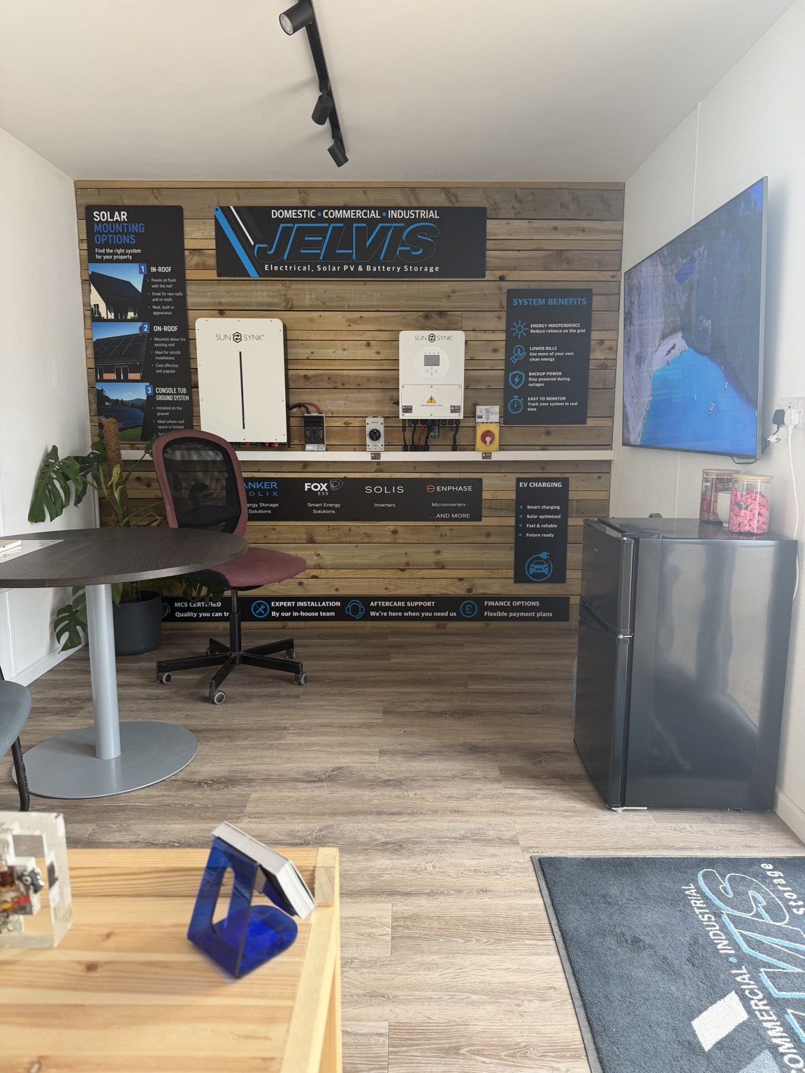 Photograph of the actual Jelvis showroom interior